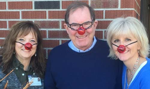 Doctor Paul Kelker with pediatric oncology nurses