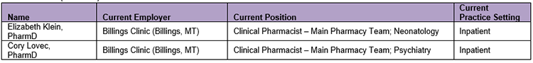 Pharmacy Residency Graduates 2018-2019