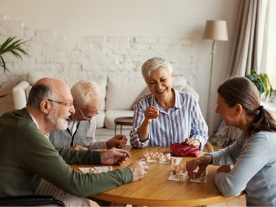 Happy Friends Playing Games